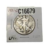 1921-D Walking Liberty Half Dollar