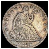 1857-O Silver Half Dollar NEARLY UNCIRCULATED