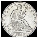 1855-O Silver Half Dollar (Seated Liberty) CLOSELY