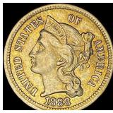 1888 Nickel Three-Cent Piece CLOSELY  UNCIRCULATE