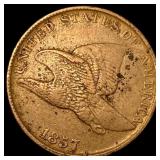 1857 Flying Eagle Cent NEARLY UNCIRCULATED