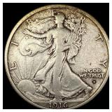 1916-D Silver Walking Liberty Half Dollar NEARLY U