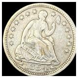 1854 Arrows Seated Liberty Half Dime NEARLY UNCIRC