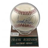 Frank Robinson Signed Baseball Orioles w/ Certifi