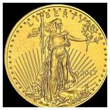 2017-W 1/10 oz Gold American Eagle $5 SUPERB GEM B