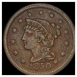 1850 Braided Hair Large Cent NEARLY UNCIRCULATED