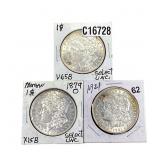 [3 Coins] 1879-1921 Morgan Silver Dollar