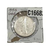 1917-S Walking Liberty Half Dollar OBV