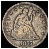 1875-S Silver Twenty Cents LIGHTLY CIRCULATED