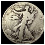 1938-D Silver Walking Liberty Half Dollar NICELY C