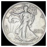 1916 Walking Liberty Half Dollar CLOSELY UNCIRCULA