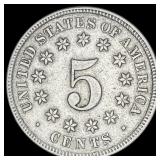 1871 Shield Nickel NEARLY UNCIRCULATED