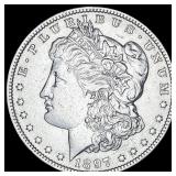 1897 Silver Morgan Dollar NEARLY UNCIRCULATED