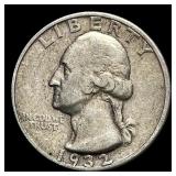 1932-S Silver Washington Quarter NEARLY  UNCIRCUL