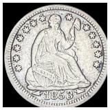 1853 Arrows Seated Liberty Half Dime NEARLY UNCIRC