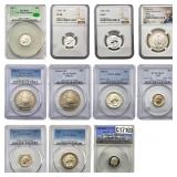 [11 Coins] 1941-2011 Various U.S. Coins CAC/ANACS/