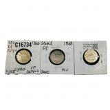 [3 Coins]1866-1870 Shield Nickel