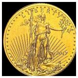 2017 1/10 oz Gold American Eagle $5 SUPERB GEM BU