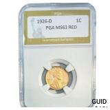 1926-D Wheat Cent PGA MS63 Red