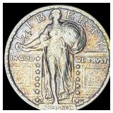 1920-S Silver Standing Liberty Quarter NEARLY UNCI