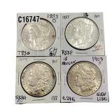 [4 Coins]1883-1903 Morgan Silver Dollar