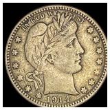 1914 Barber Silver Quarter LIGHTLY CIRCULATED