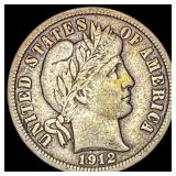 1912-S Silver Barber Dime LIGHTLY CIRCULATED