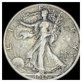 1918-S Silver Walking Liberty Half Dollar NEARLY U