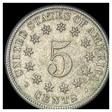 1875 Shield Nickel NEARLY UNCIRCULATED