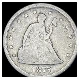 1875-S Silver Twenty Cents NICELY CIRCULATED