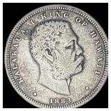 1883 Silver Hawaiian Half Dollar LIGHTLY CIRCULATE
