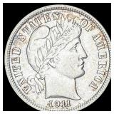 1911-D Silver Barber Dime NEARLY UNCIRCULATED