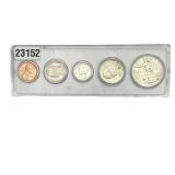 1940 United States Coin Type Set 1C-50C
