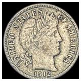 1912-S Silver Barber Dime NEARLY UNCIRCULATED
