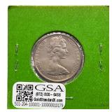 1969 New Zealand 10 Cents/ One Shilling