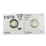 [2 Coins]821-1835 Capped Bust Dime