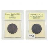 [2 Coins]1800-1802 Draped Bust Large Cent USCG