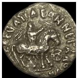Indo-Sycthian 58-12 BC SIlver Drachm NEARLY UNCIR