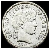 1911 Silver Barber Dime CLOSELY UNCIRCULATED
