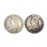 [2 Coins]1830-1832 Capped Bust Half Dollar