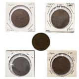 [5 Coins] 1881-1883 Japan 2 Sen