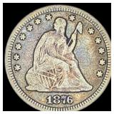 1876 Seated Liberty Quarter NICELY CIRCULATED