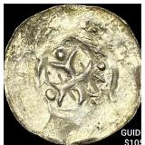1250-1300 Germany Silver Hand Heller NEARLY UNCIRC