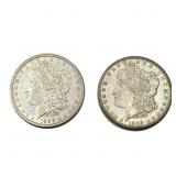 [2 Coins] 1889-1890 Morgan Silver Dollar