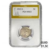 1923-S Buffalo Nickel PGA MS63