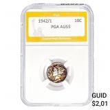 1942/1 Mercury Silver Dime PGA AU55