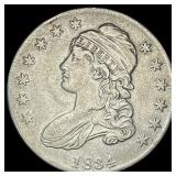 1834 Silver Capped Bust Half Dollar NEARLY UNCIRCU