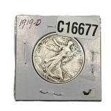 1919-D Walking Liberty Half Dollar