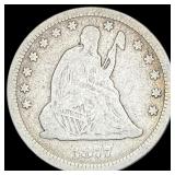 1877-CC Silver Seated Liberty Quarter NICELY CIRCU