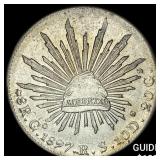 1897Go RS Mexico Silver 8 Reales Cap & Ray CLOSELY